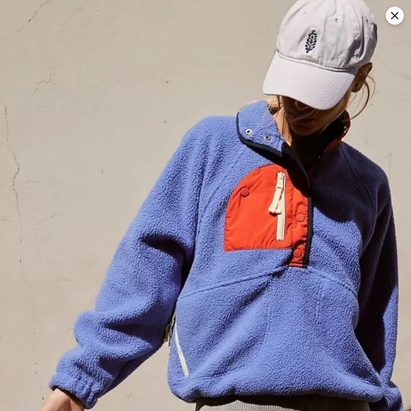 NWT Free People Movement Hit The Slopes Colorblock Fleece Pullover - Picture 2 of 3